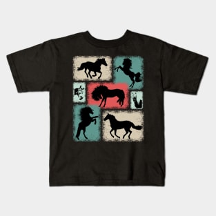 Haflinger Pony Horses Collection Kids T-Shirt